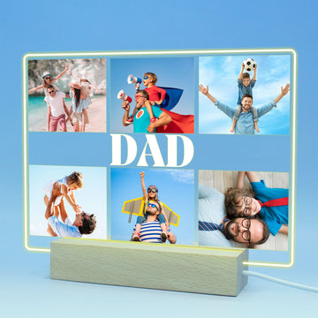 Father's Day Gifts for Dad, The Best Personalised Birthday Presents from Daughter Son for Daddy with Photo Frame