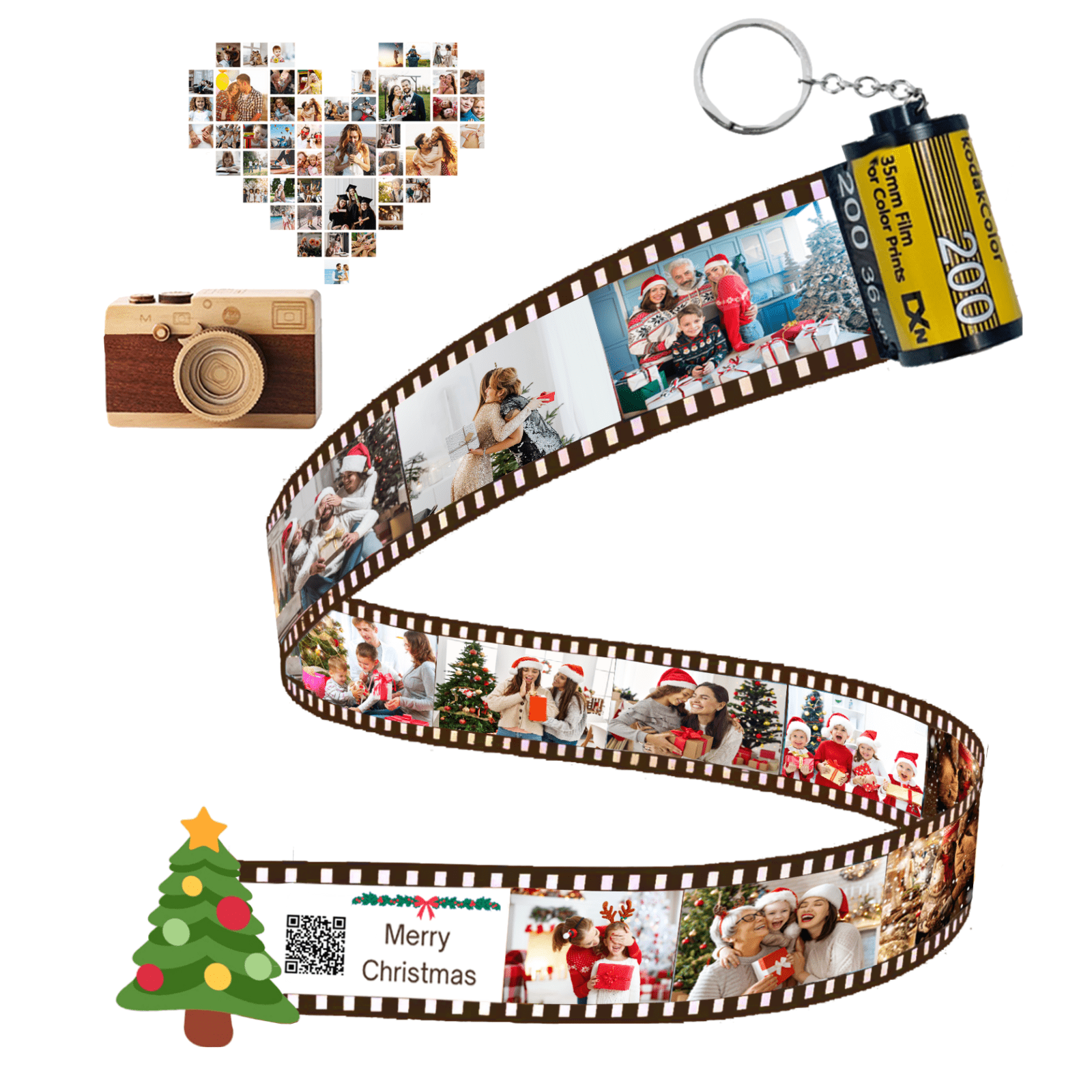 Personalised Christmas Presents for Boyfriend,Unique Personalised Photo Keyring Gift,Memory Camera Picture,Custom Keyring Gifts for Women Dad Friend Mom - uniqicon