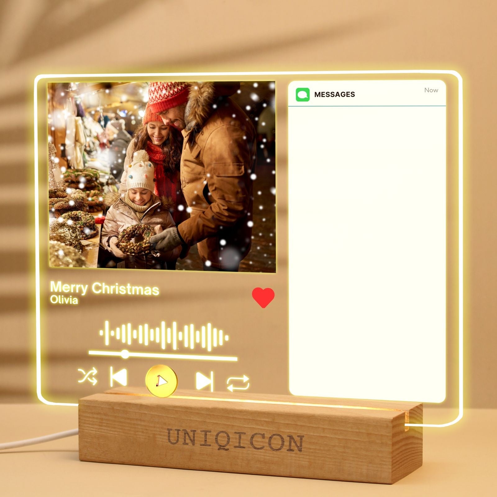 uniqicon Spotify Plaque QR Code music Acrylic picture frames Birthday Personalized Gifts for boyfriend women him sister - uniqicon