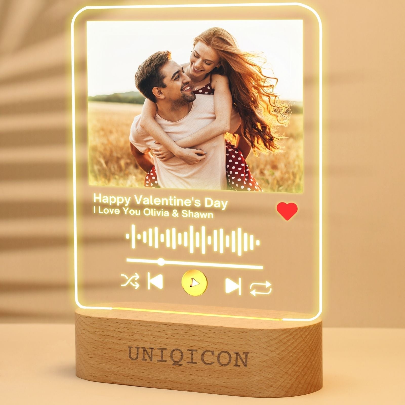 uniqicon Spotify Plaque QR Code music Acrylic picture frames Birthday Personalized Gifts for boyfriend women him sister - uniqicon