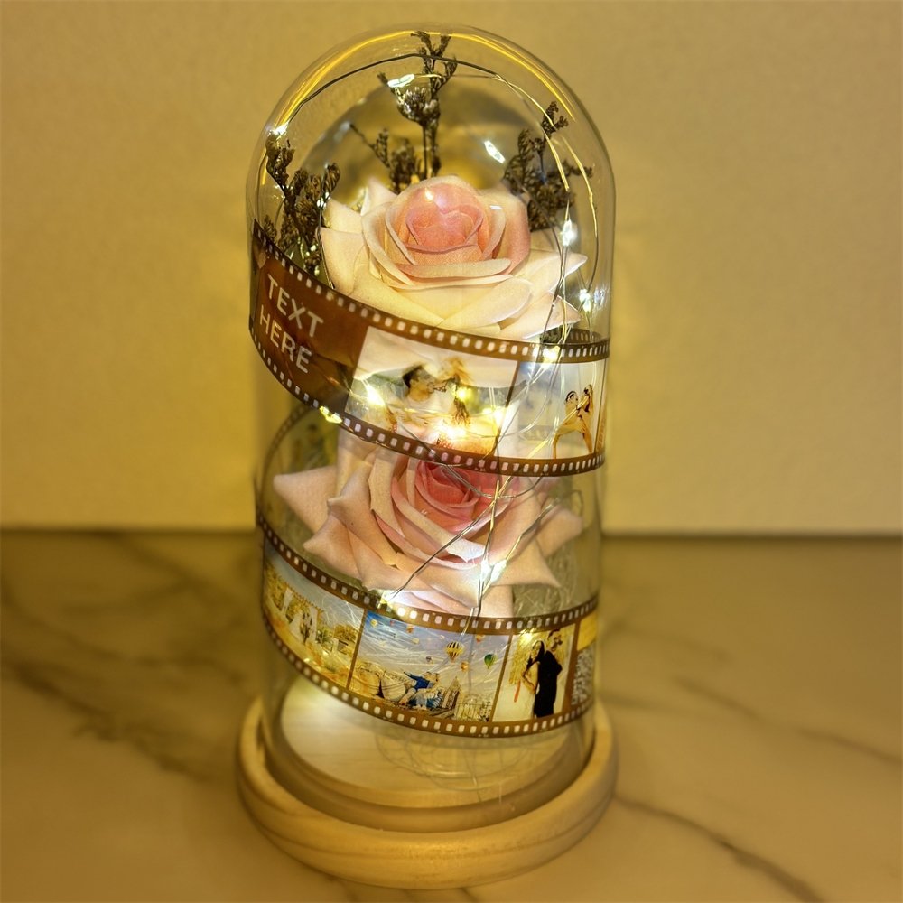 Anniversary & Valentine's Day Gifts For Mom Women, Personalized Rose Lamp, Mother's Day, Birthday Presents For Mom,Girlfriends & Wives Handmade Roses Flowers Galaxy Eternal Enchanted Rose Glass Dome With Message 2F - uniqicon