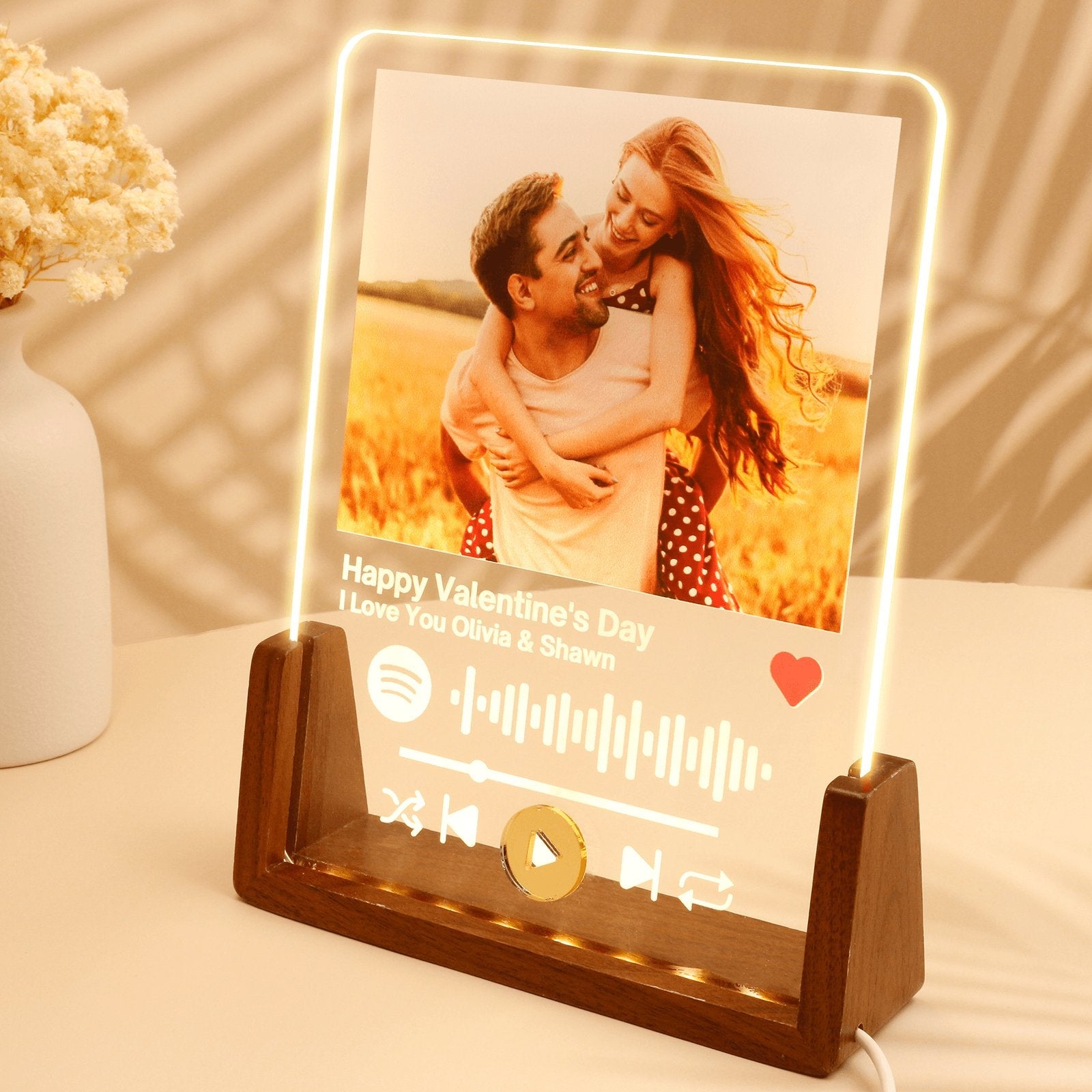 uniqicon Spotify Plaque QR Code music Acrylic picture frames Birthday Personalized Gifts for boyfriend women him sister - uniqicon